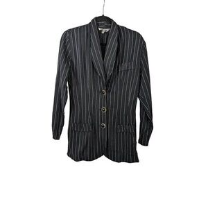 Elegant Black Striped Blazer